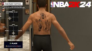 NBA 2K24  Celtics 18X Champions Tattoos [upl. by Halyhs]