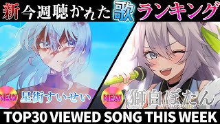 【comet】ホロライブ歌ってみた週間ランキング viewed cover song this week 20231229～202415【1年期間1year 】【hololive】 [upl. by Eyar]