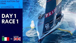 Louis Vuitton Cup Final Race 1  Luna Rossa Prada Pirelli vs INEOS Britannia  Full Replay [upl. by Chang285]