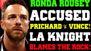 WWE News Ronda Rousey Accused Vince amp Bruce Prichard SCARY AEW Botch LA Knight Attacks The Rock [upl. by Hauhsoj580]