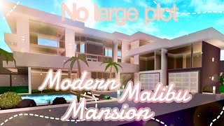 Bloxburg  No large plot  Modern Malibu Mansion [upl. by Adnohsel]