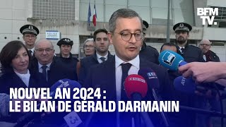 Nouvel an 2024 le bilan de la soirée de Gérald Darmanin en intégralité [upl. by Ydac]