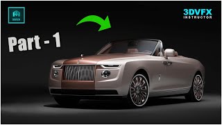 Speed Car Modeling in Maya rollsroyce boattail model PART  1 [upl. by Gladys292]