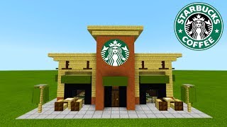 Minecraft Tutorial How To Make A Starbucks quot2019 City Tutorialquot [upl. by Rodrich969]