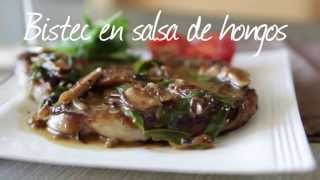 Bistec en salsa de hongos [upl. by Gibbon]