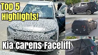 Kia Carens facelift Top 5 important things [upl. by Noyerb46]