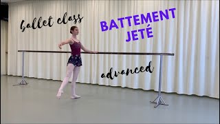 httpswwwprimaballetclasscom Battement Jeté  Bar  Advanced [upl. by Ely478]