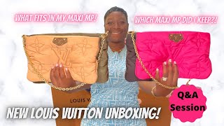 LOUIS VUITTON UNBOXING 😱 WHAT FITS IN MY MAXI MULTI POCHETTE  LV COUSSIN PM UPDATE  EMAIL Q amp A [upl. by Popper39]