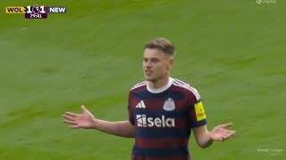 Harvey Barnes Amazing Goal Wolves vs Newcastle United 12 All Goals and Extended Highlights [upl. by Annoyk896]