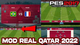 MARCADOR OFICIAL MUNDIAL QATAR 2022 Y GRAFICOS OFICIALES PARA TODOS LOS PARCHES PES 2017 A PES 2023😍 [upl. by Arvy]