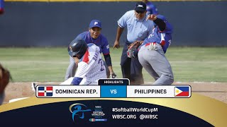 Highlights  Game 2 Dominican Rep vs Philippines  2024 WBSC Mens Softball World Cup  Group A [upl. by Evans181]