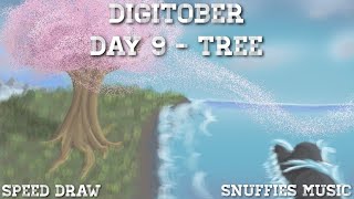 Day 9  Tree  Digitober Challenge Speed Draw Timelapse  Original Snuffies Music [upl. by Anjanette577]