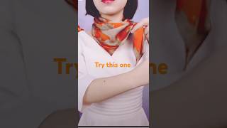 How to 👔 a scarf 🧣scarf around neck  perfect stylish silk scarf tie method [upl. by Esil]