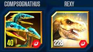 COMPSOGNATHUS VS REXY AND UPGRADE UINTATHERIUM LEVEL 40  HT GAME [upl. by Nitram]