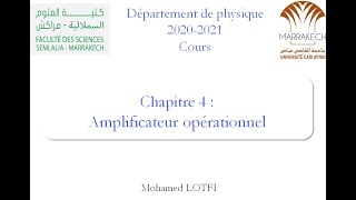 Cours  Amplificateur opérationnel part1 Electronique analogique [upl. by Harol60]