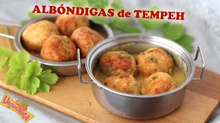 ALBÓNDIGAS de TEMPEH Recetas Veganas  Veganamente [upl. by Dowd887]