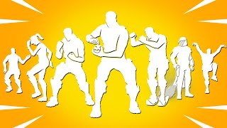 Top 50 Legendary Fortnite Dances With Best Music Arm the Pumpkin Dance Monkey Slalom Style [upl. by Netsrijk]