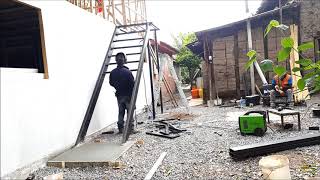 CONSTRUCCION DE ESCALERA EXTERIOR TIMELAPSE [upl. by Midas]