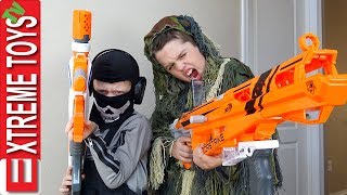 Nerf Battle Black Ops Edition Cole Attacks Ethan with a Nerf Modulus Blaster [upl. by Adnac137]