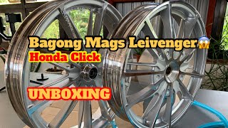 Honda Click 150i  Leivenger Mags Unboxing  Silver Cp  DIY [upl. by Ecienal306]