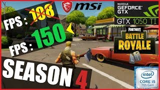 👍 FORTNITE ➤ 150 FPS ➤ GTX 1050 Ti ➤ I5 7400 ➤ 8GB DDR4 2400Mhz ➤ 1080p [upl. by Lajes326]