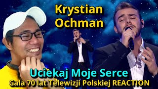 Krystian Ochman  Uciekaj Moje Serce  Gala 70 lat Telewizji Polskiej REACTION [upl. by Acissaj]