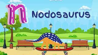 Dino ABC Fun Explore the Alphabet with Amazing Dinosaurs  KnowNGrowTV  ToddlerChild Learning [upl. by Oijimer407]