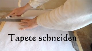 how to Tapete richtig zuschneiden  Tapete schneiden [upl. by Acimehs158]