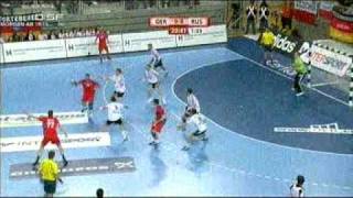 Deutschland  Russland Handball WM 2009 DSF Zusammenfassung der ersten Halbzeit [upl. by Ayekram374]