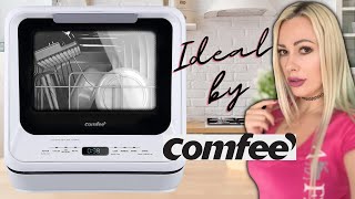 Comfee Dishwasher Mini Portable Countertop Dishwasher Review [upl. by Inalel459]