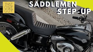 Saddlemen Stepup Seat  Unbox install and first impressions  Fat Bob mod 14 [upl. by Beaulieu]