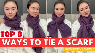 The 8 Most Popular Scarf Tie Methods  Tie A Headscarf Gilrs Necktie Part61 scarftie styletips [upl. by Alie]