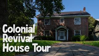 Touring our 100 year old Colonial Revival house full prerenovation house tour [upl. by Annirak]