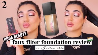 Huda beauty faux filter foundation on indian skin tone  31dayswithvee  part2 [upl. by De]