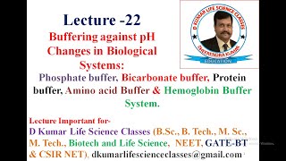 Biological Buffer Buffering against pH Changes in Biological Systems by Dheerendra Kumar [upl. by Adneram435]