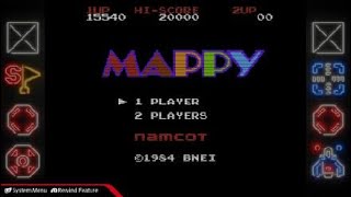 NAMCO MUSEUM ARCHIVES Vol 1 Mappy gameplay [upl. by Ruosnam]