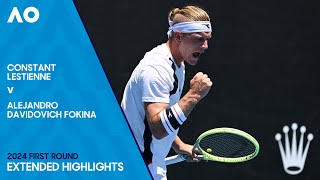 Constant Lestienne v Alejandro Davidovich Fokina Extended Highlights  Australian Open 2024 First Ro [upl. by Pickford643]