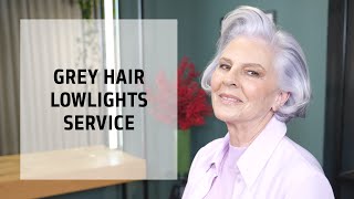 Dimensional Grey Hair Lowlights Service  Goldwell Education Plus [upl. by Violetta]