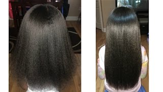 Blow Out amp Flat Iron Routine  Kids Natural HairCare  IAMAWOG [upl. by Anawaj]