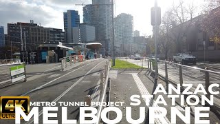 ⁴ᴷ NEW Anzac Railway Station Metro Tunnel Project  Worksite Tour 2024 trains  Walk With Us [upl. by Jotham969]