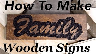 How To Make a CUSTOM Wood Sign  DIY [upl. by Yeca159]