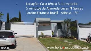 Casa de 3 dormitórios para locação em AtibaiaSP a 5 minutos da Lucas  Jd Estância Brasil ca0436 [upl. by Rendrag543]