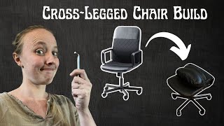 CrossLegged Chair Build REMODEL AN IKEA RENBERGET WITH ME [upl. by Tnek]