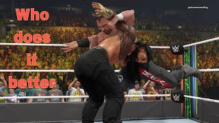 Double arm DDT  Who does it better  WWE 2K23 [upl. by Eirbua]