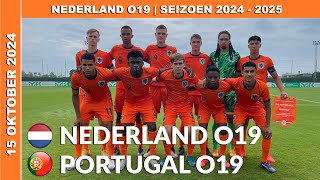 Vriendschappelijk  Samenvatting Nederland O19  Portugal O19 dinsdag 15 oktober 2024 [upl. by Egduj]