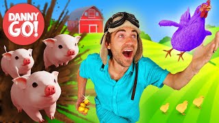 “Pigs on the Loose” 🐷 Farm Animal Adventure  Floor is Lava Game  Danny Go Dance Songs for Kids [upl. by Hintze]