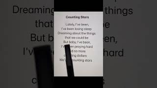 OneRepublic  Counting Stars Lyrics in Karaoke  Sujal Khadgi🖤 [upl. by Dorkus]