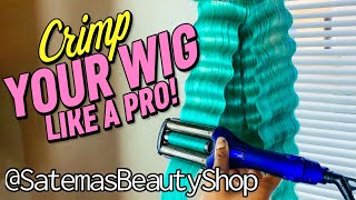 How To Crimp Your Wigs Beginner Friendly Tutorial Ft Ion Crimpers HowToCrimp CrimpYourHair [upl. by Ariel]