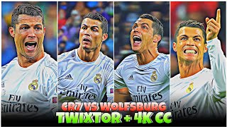 Cristiano Ronaldo Vs Wolfsburg Celebrating  Best 4k Clips  CC High Quality For Editing🤙💥 part24 [upl. by Byrd]