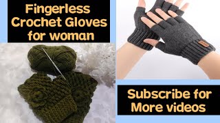 Crochet fingerless gloves  Easy crochet fingerless gloves  cute crochet fingerless glove [upl. by Sorkin]